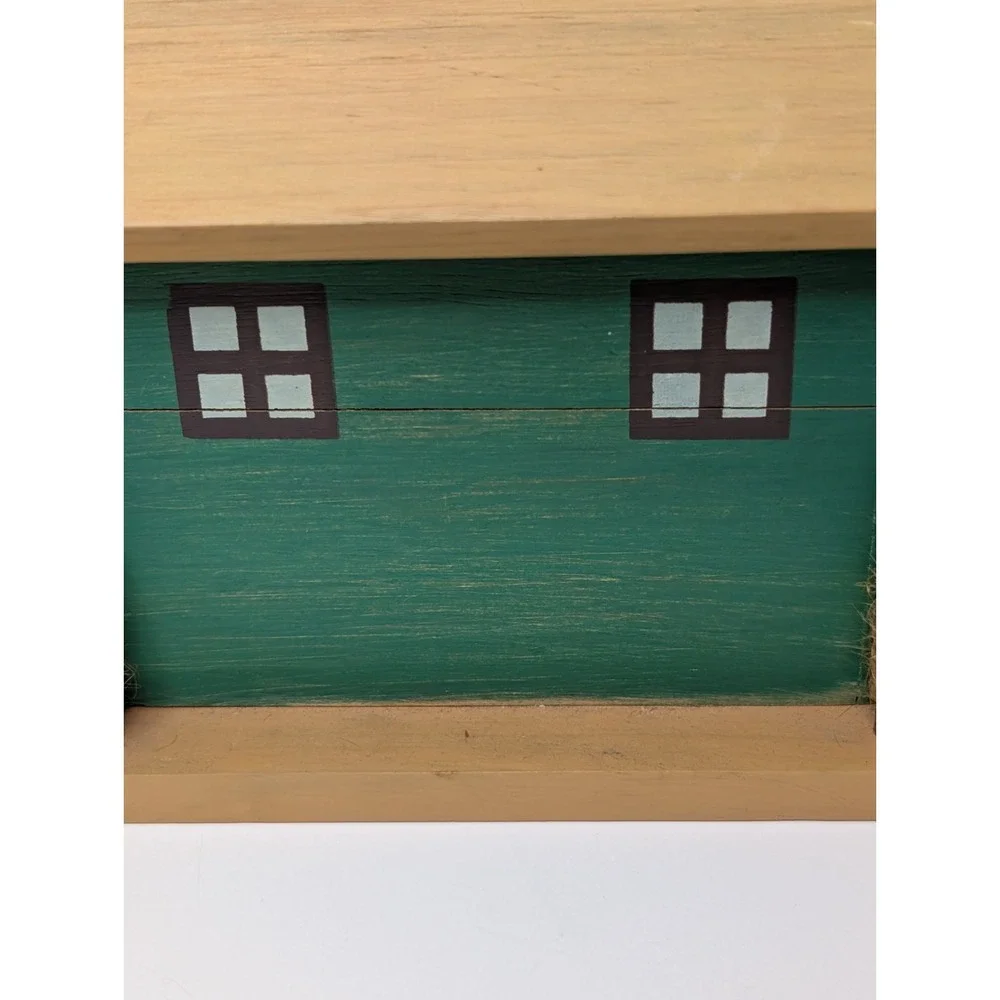 Rustic Fishing Cabin Birdhouse Wooden Lake Lodge Decor Fish 